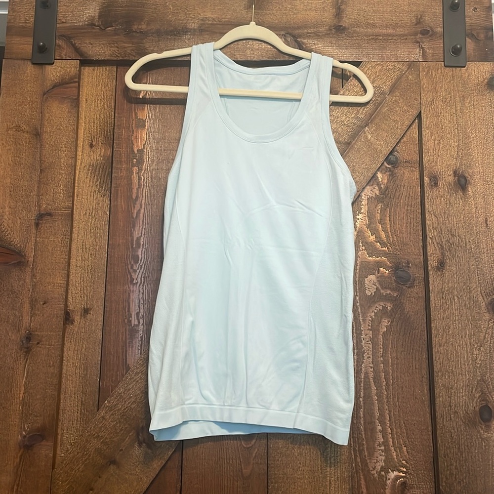 Sweaty Betty light blue workout tank top